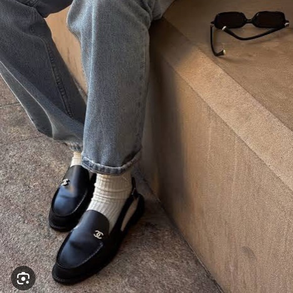 Chanel Black Slingback Loafer 39/9 - Picture 12 of 14